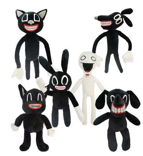 Siren head plush black cat - head,