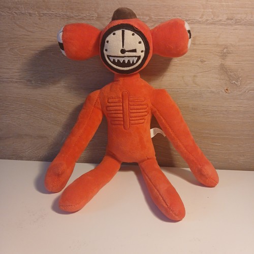 Red clock man plush toy - red,