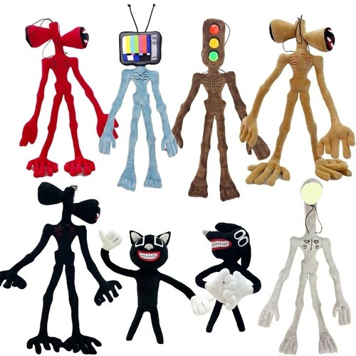 55cm bendable siren head plush - head,